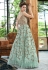 Sea green net embroidered floor length anarkali suit  4531